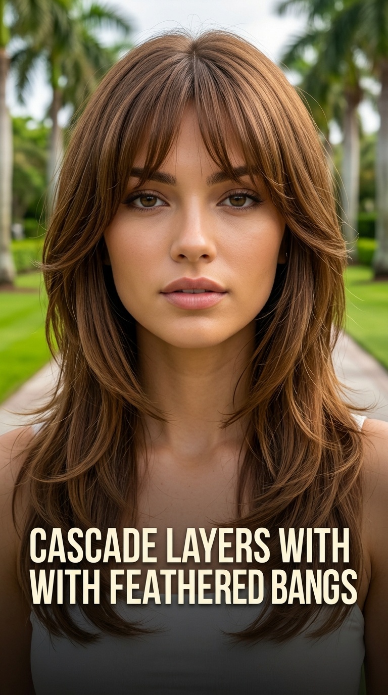 Cascade Layers with Feathered Bangs