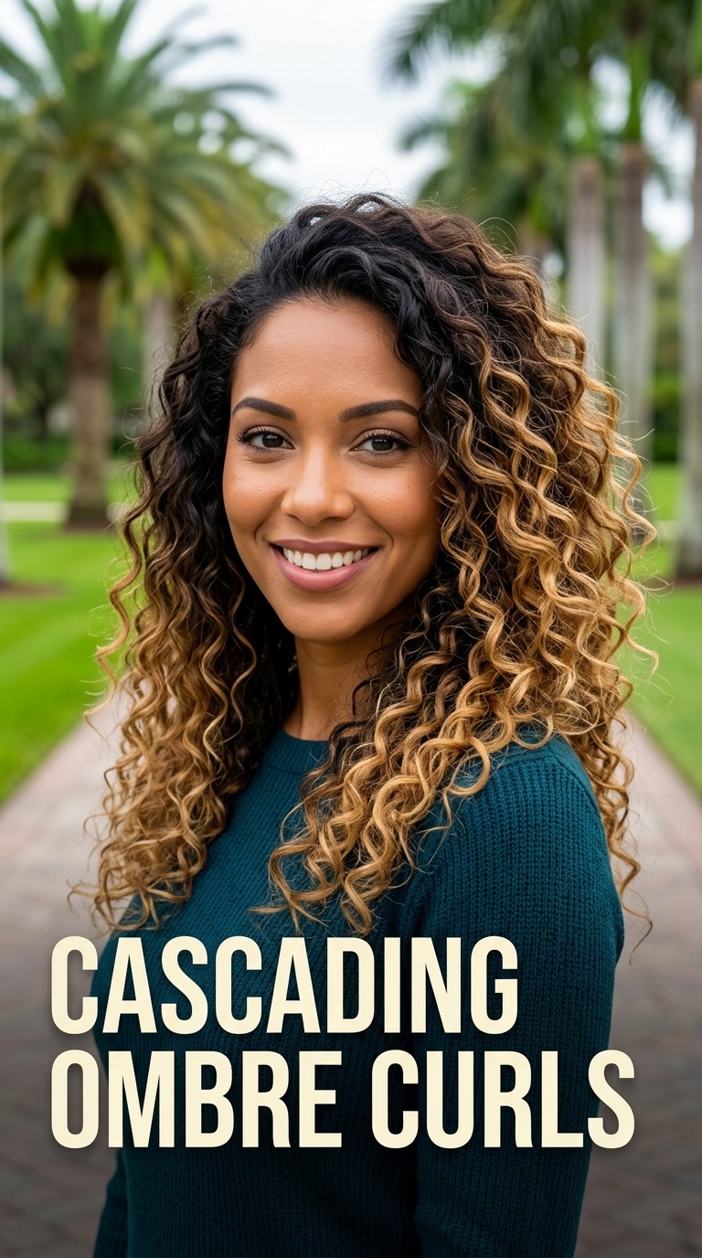 Cascading Ombre Curls