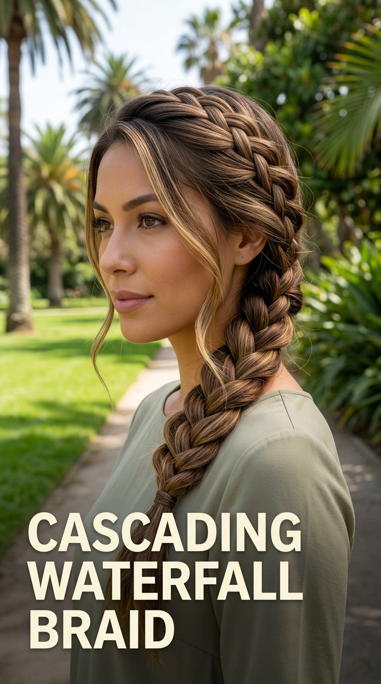 Cascading Waterfall Braid