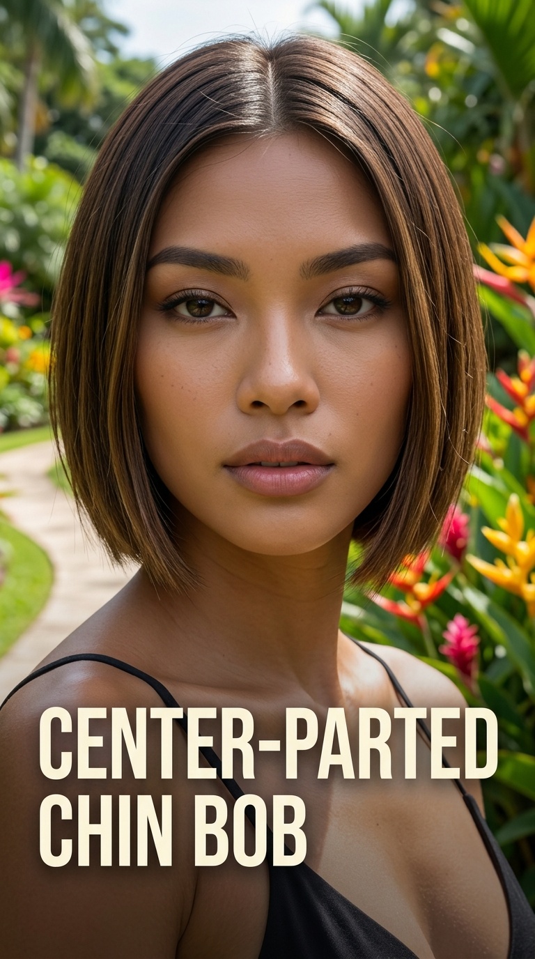 Center-Parted Chin Bob
