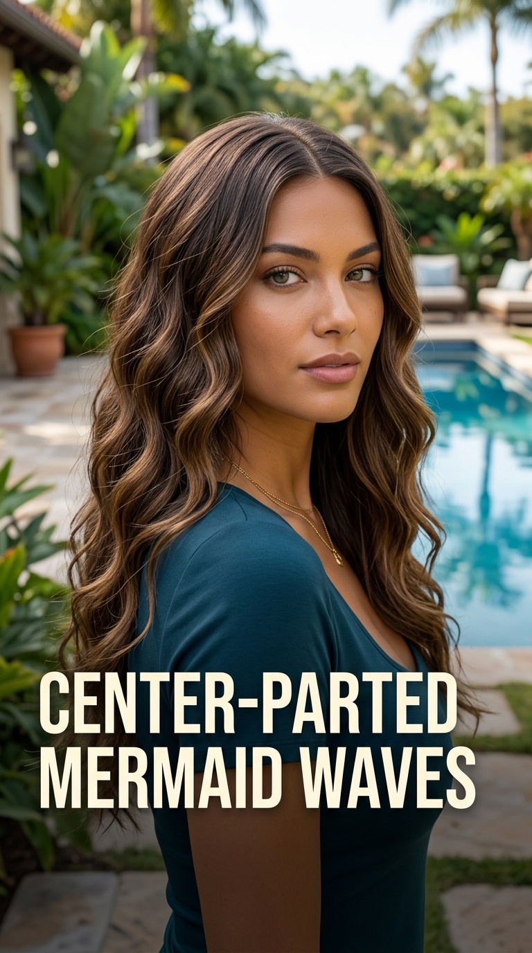 Center-Parted Mermaid Waves