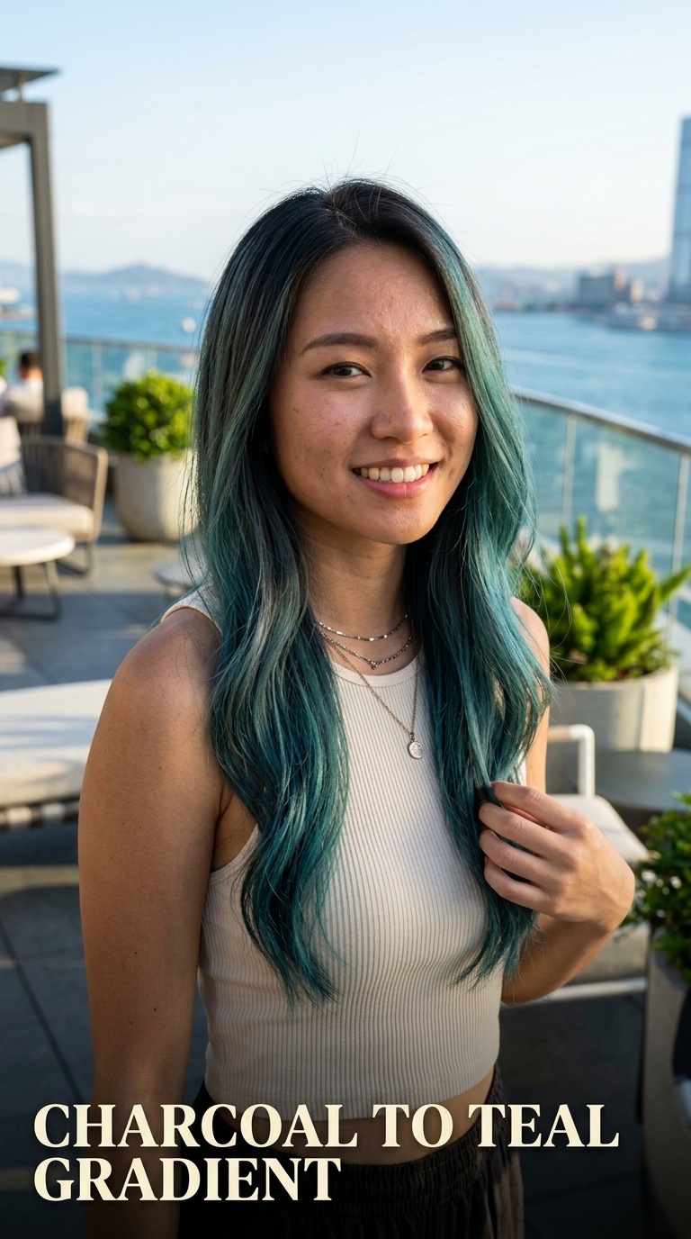 Charcoal to Teal Gradient