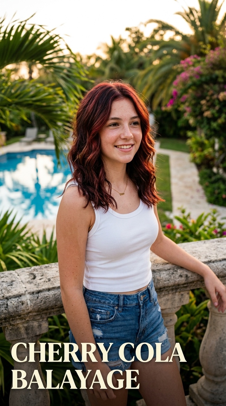 Cherry Cola Balayage