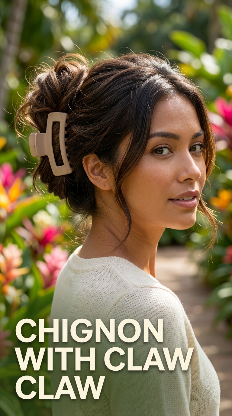 Chignon with Claw Clip