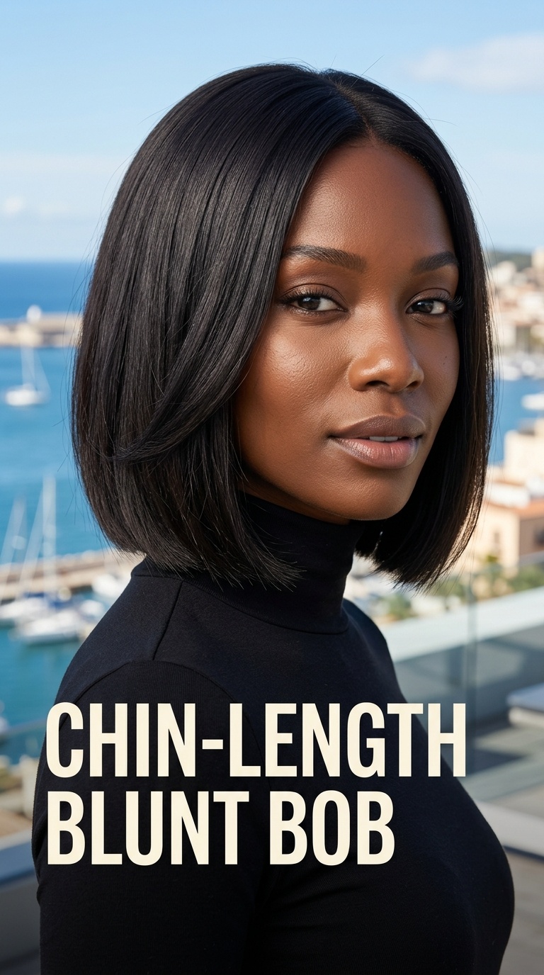 Chin-Length Blunt Bob