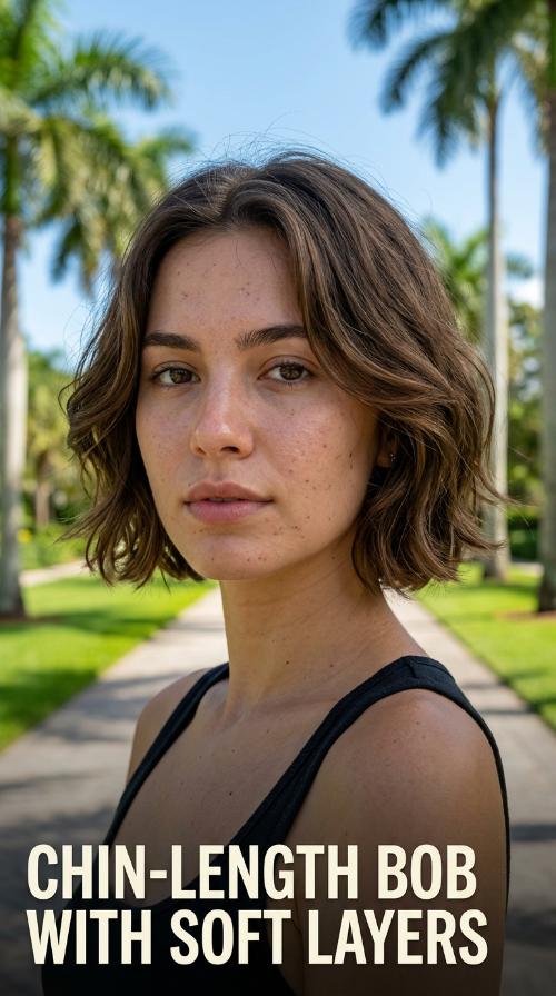 Chin-Length Bob with Soft Layers