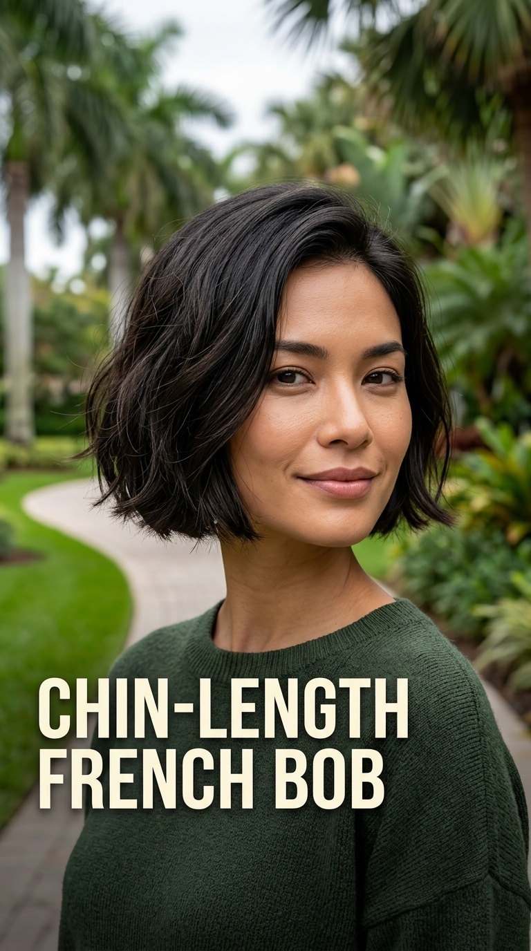 Chin-Length French Bob