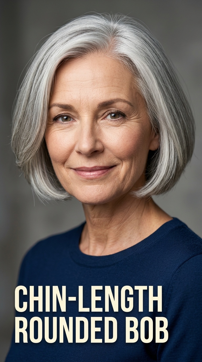 Chin-Length Rounded Bob