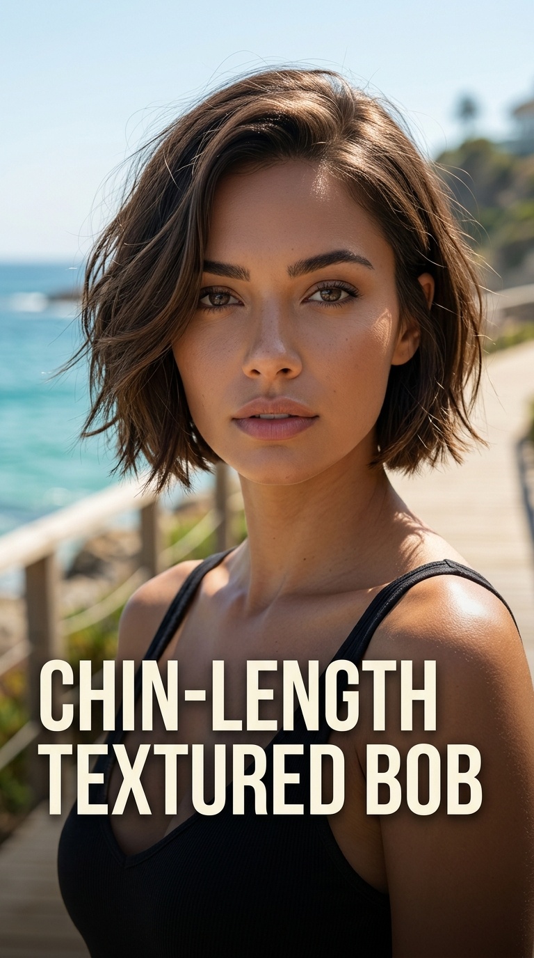 Chin-Length Textured Bob