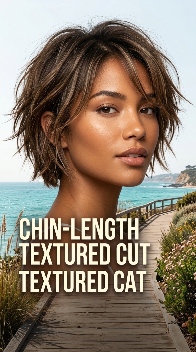 Chin-Length Textured Cut