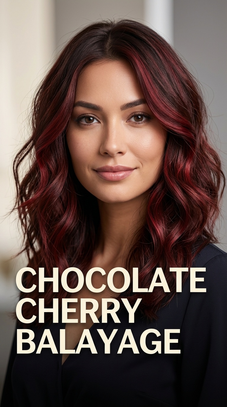 Chocolate Cherry Balayage