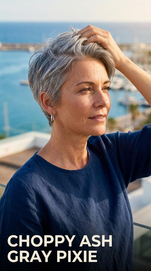 Choppy Ash Gray Pixie