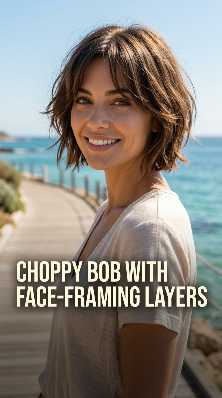 Choppy Bob with Face-Framing Layers