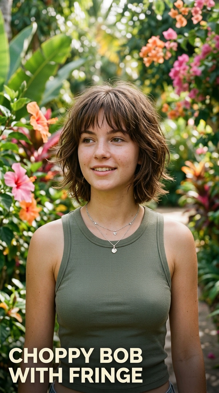 Choppy Bob with Fringe