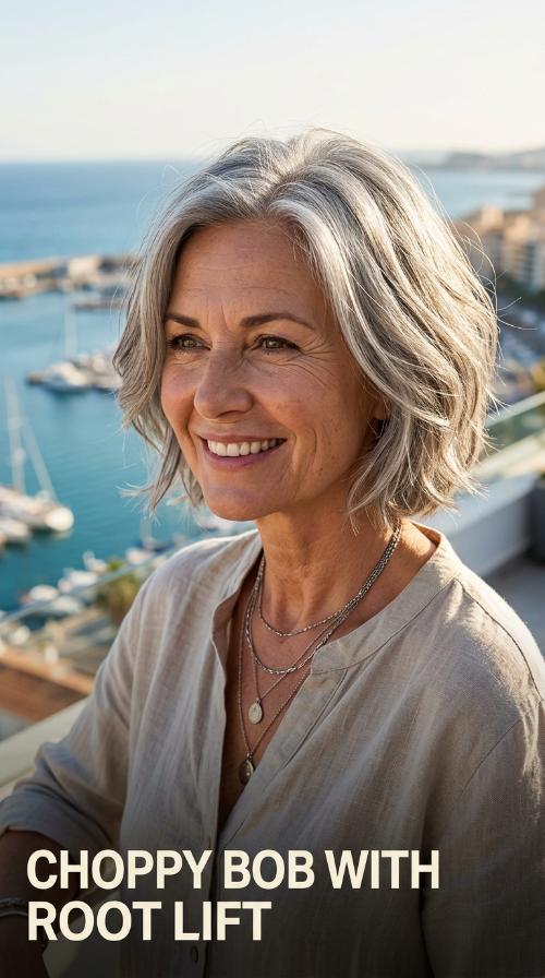 Choppy Bob with Root Lift