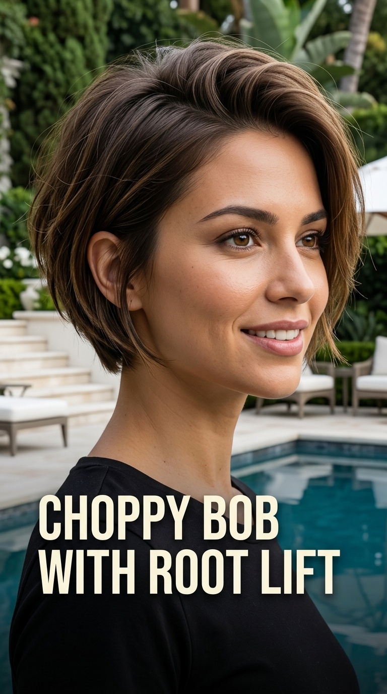 Choppy Bob with Root Lift