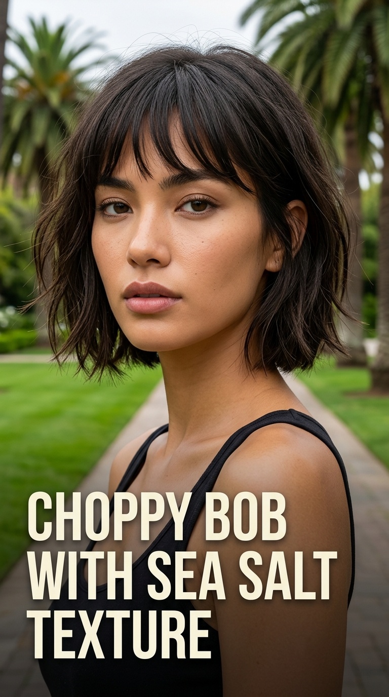 Choppy Bob with Sea Salt Texture