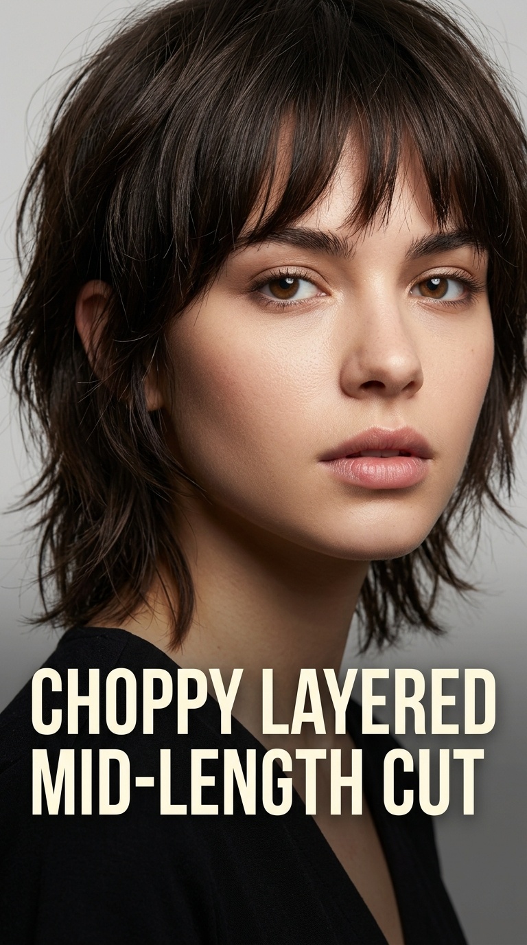 Choppy Layered Mid-Length Cut