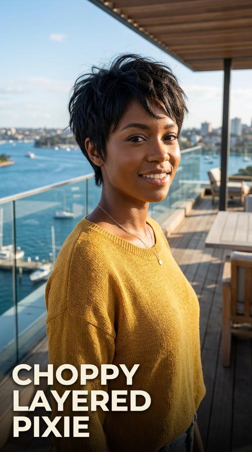Choppy Layered Pixie