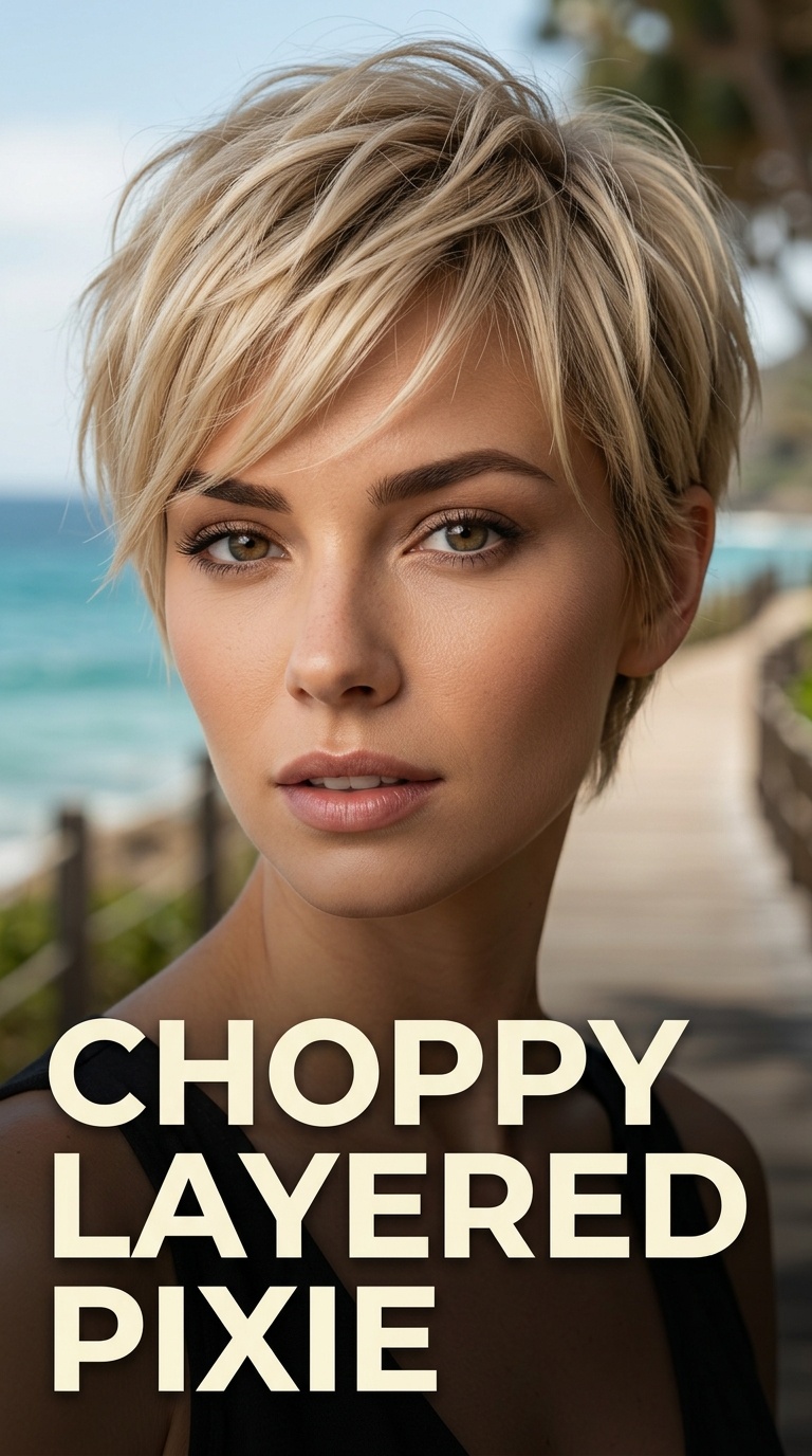 Choppy Layered Pixie