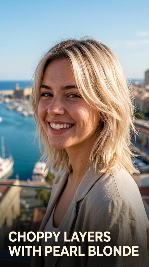Choppy Layers with Pearl Blonde