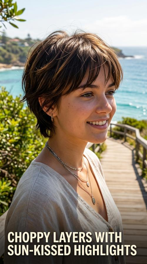 Choppy Layers with Sun-Kissed Highlights
