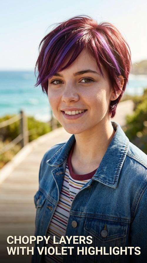 Choppy Layers with Violet Highlights