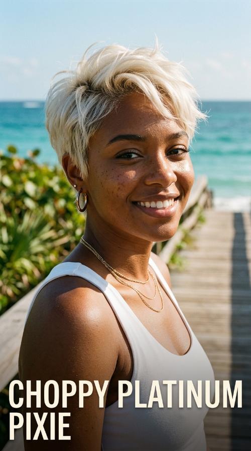Choppy Platinum Pixie