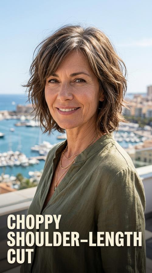 Choppy Shoulder-Length Cut