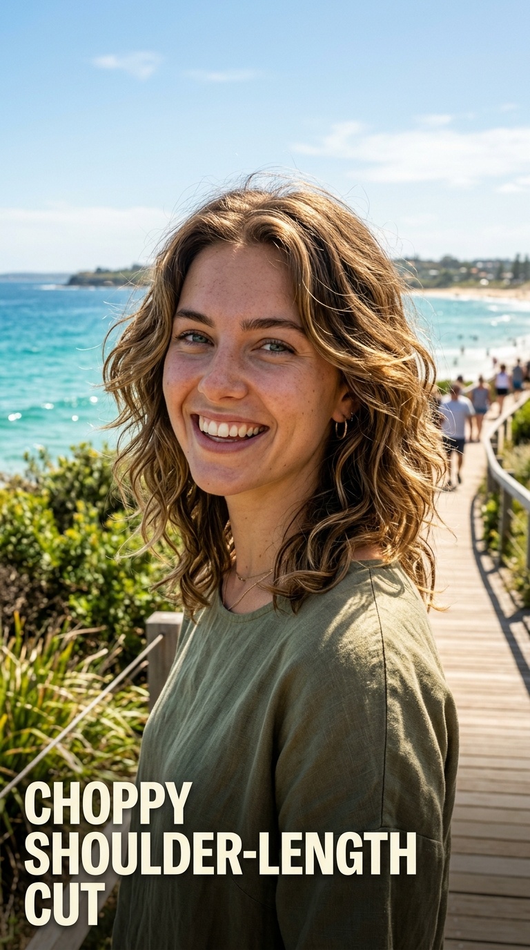 Choppy Shoulder-Length Cut