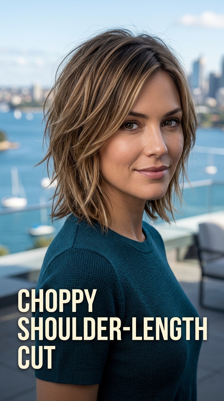 Choppy Shoulder-Length Cut