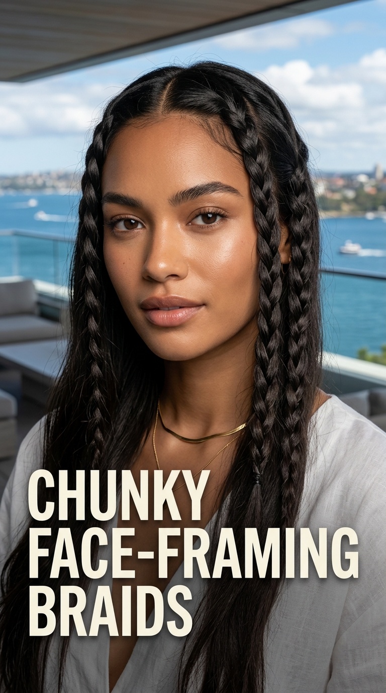 Chunky Face-Framing Braids