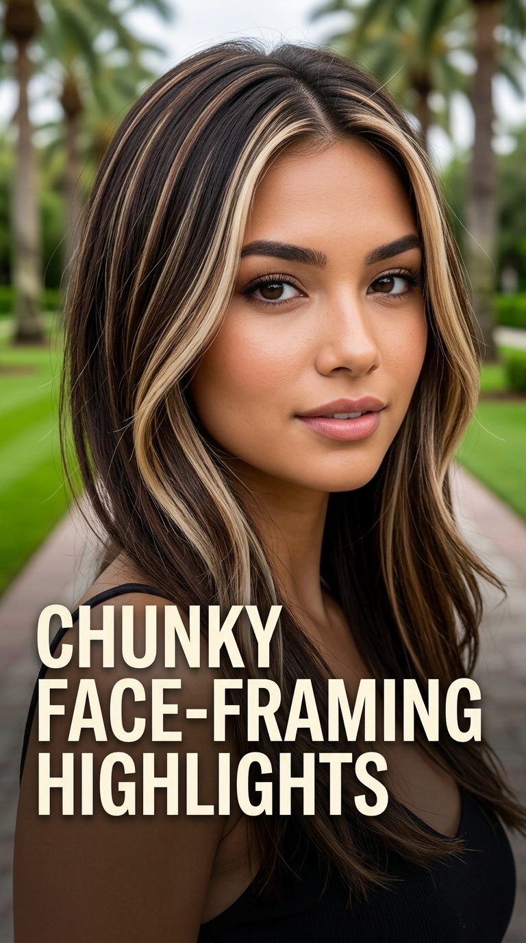 Chunky Face-Framing Highlights