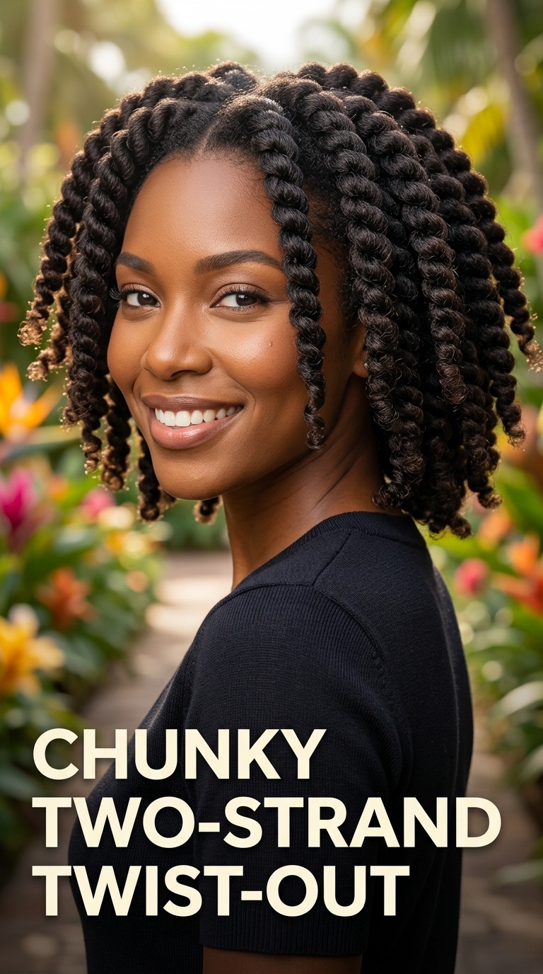 Chunky Two-Strand Twist-Out