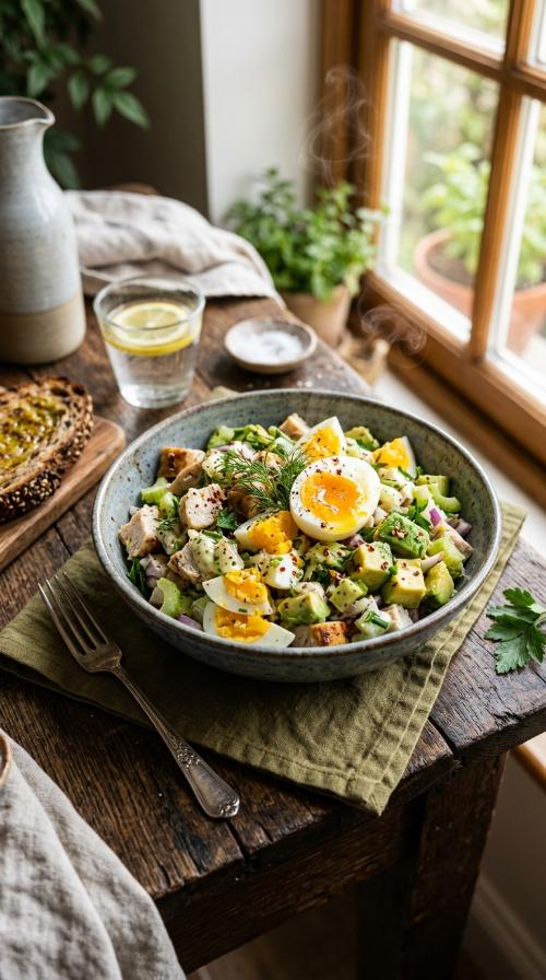Classic Avocado Chicken and Egg Salad