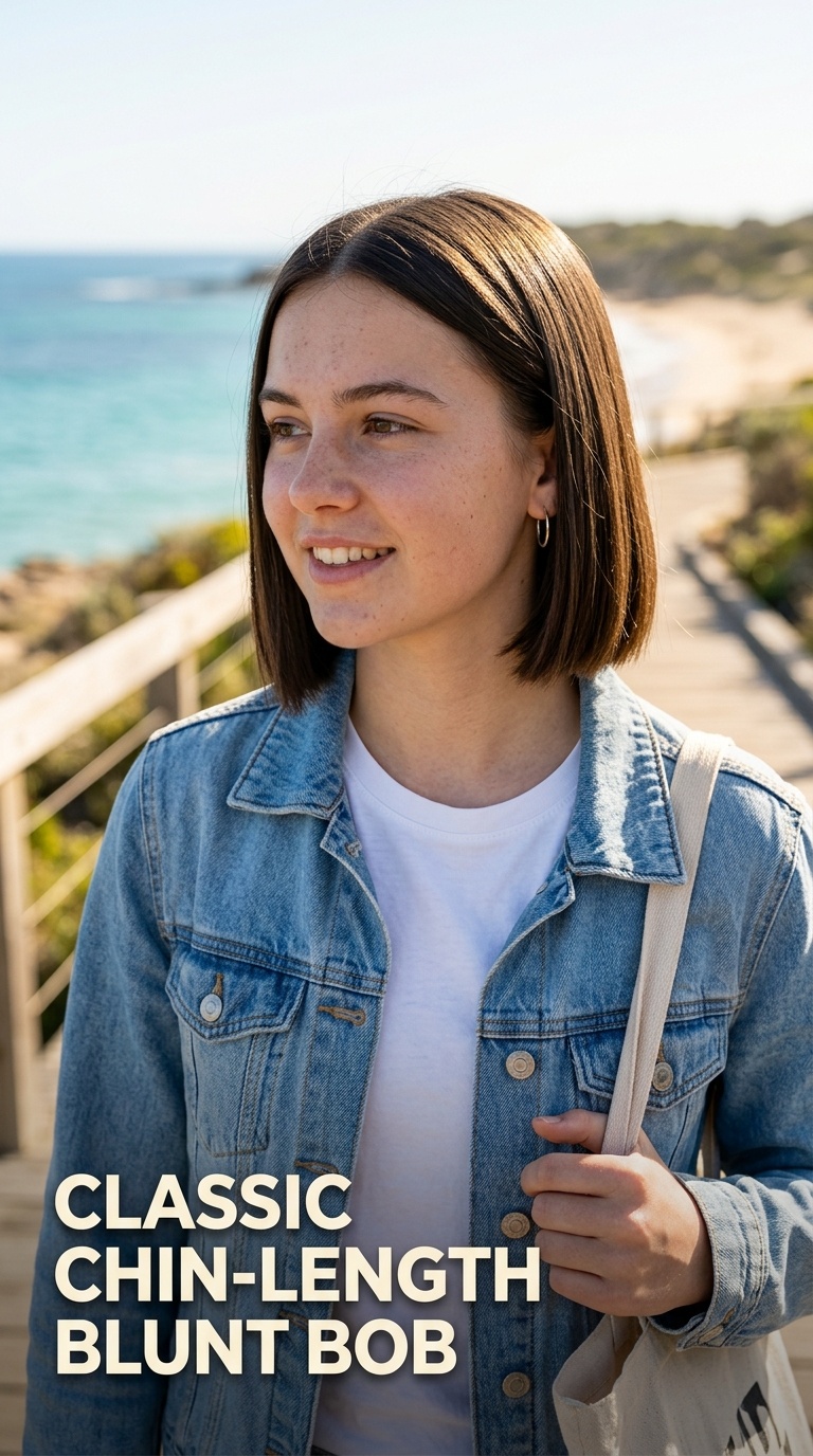 Classic Chin-Length Blunt Bob