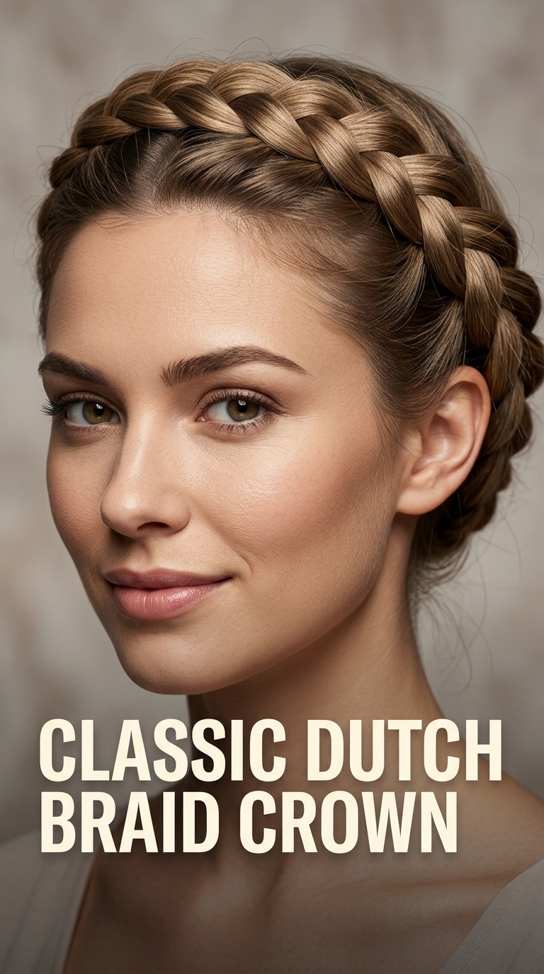 Classic Dutch Braid Crown