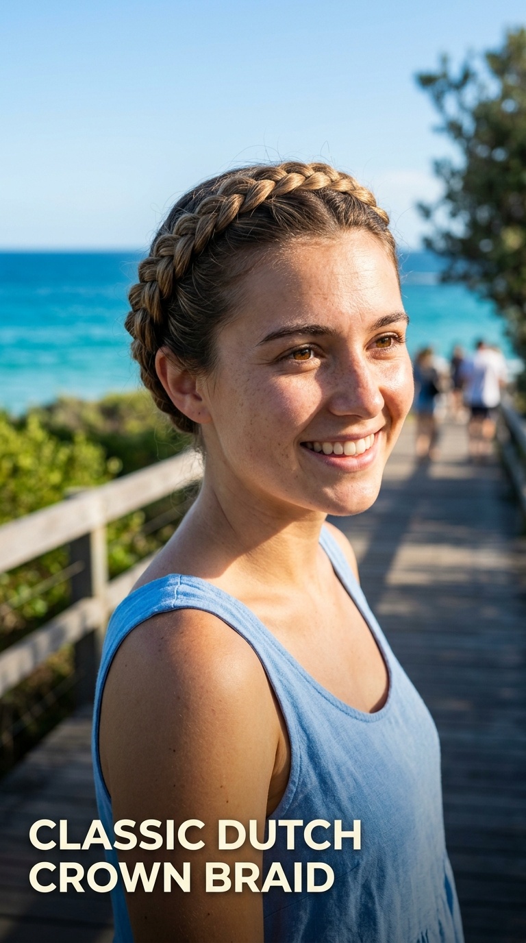 Classic Dutch Crown Braid