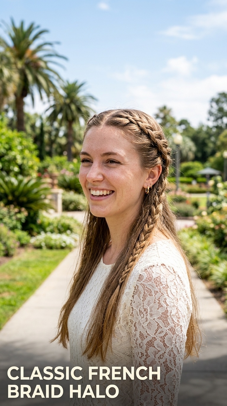 Classic French Braid Halo