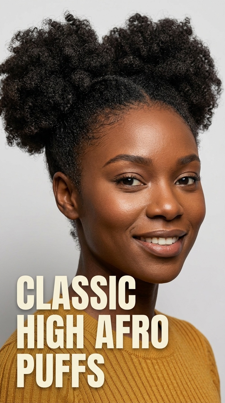Classic High Afro Puffs