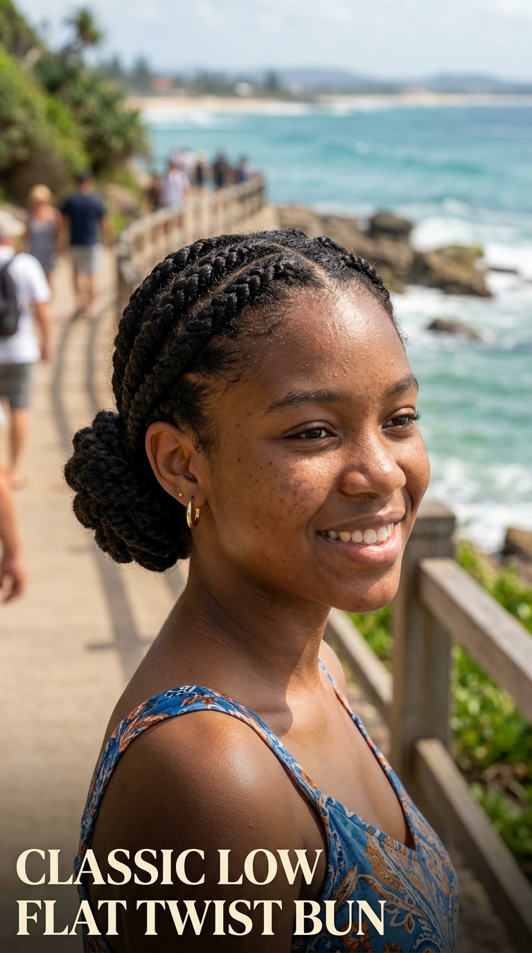 Classic Low Flat Twist Bun