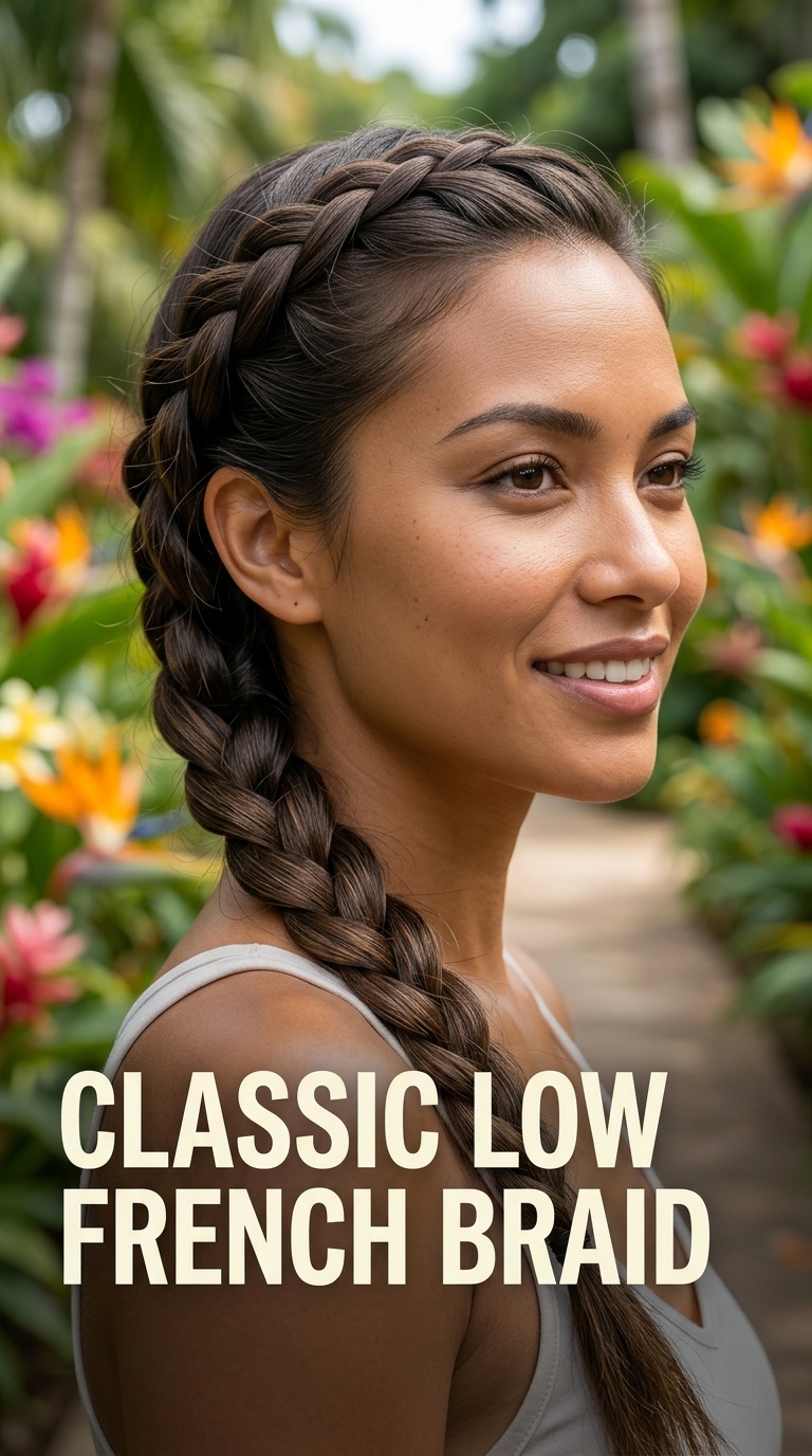 Classic Low French Braid