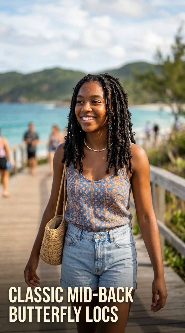 Classic Mid-Back Butterfly Locs