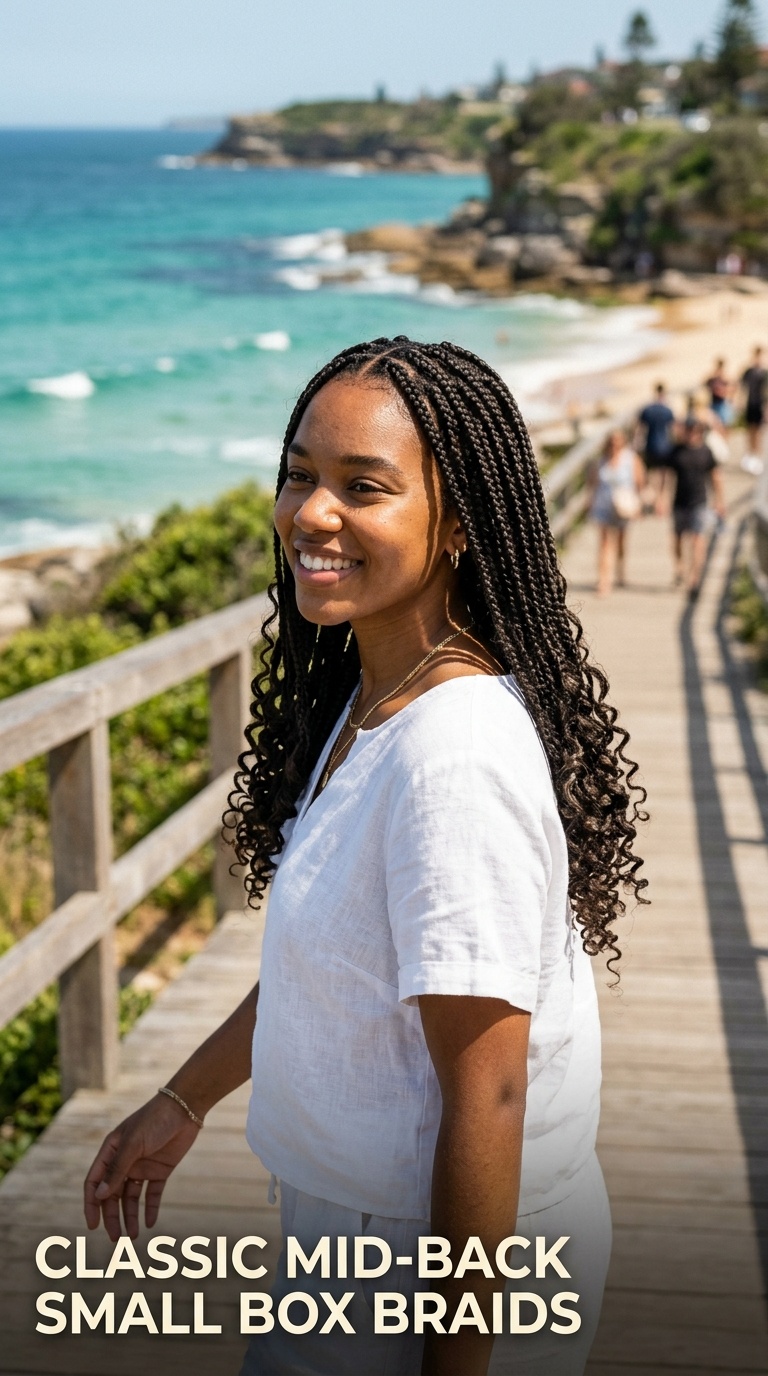 Classic Mid-Back Small Box Braids