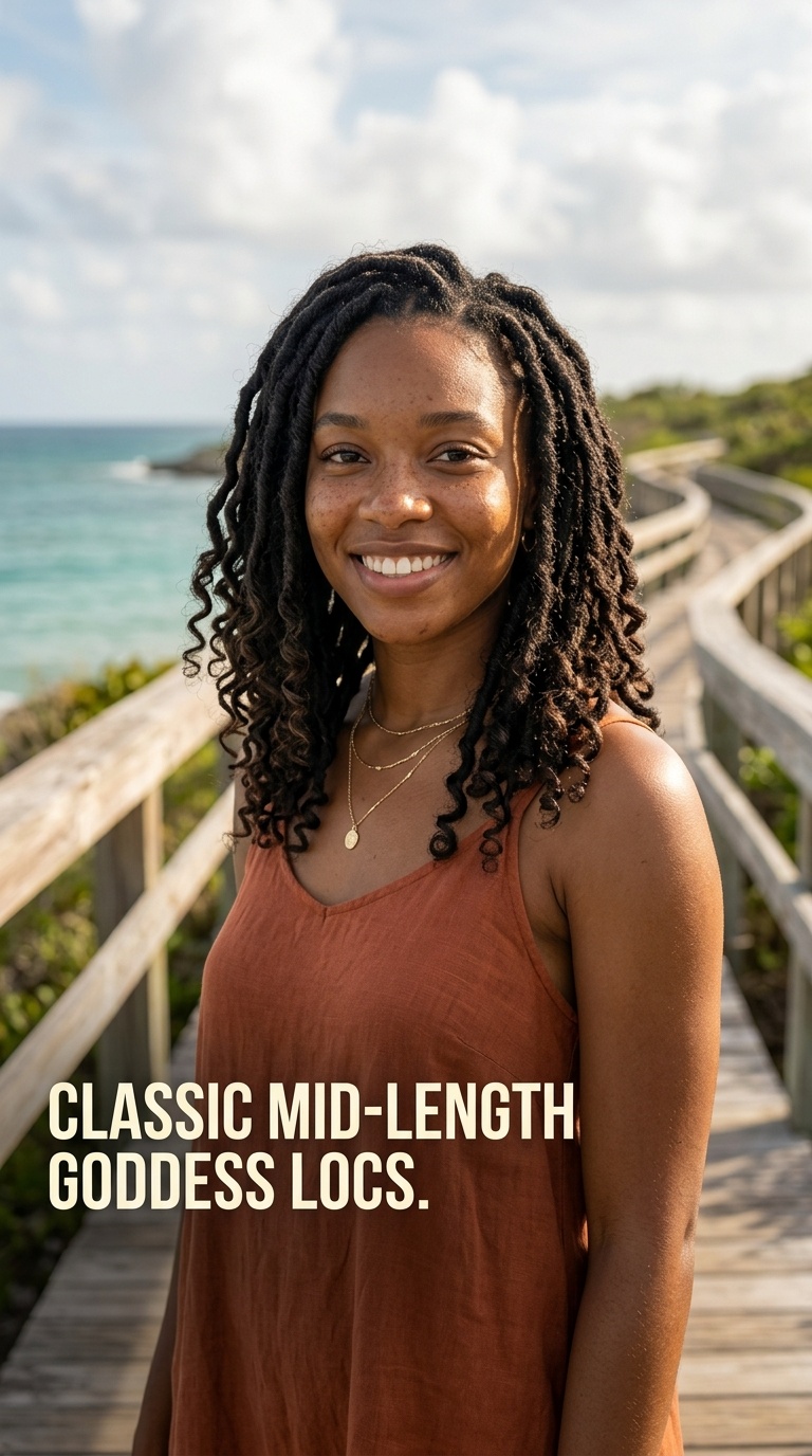 Classic Mid-Length Goddess Locs
