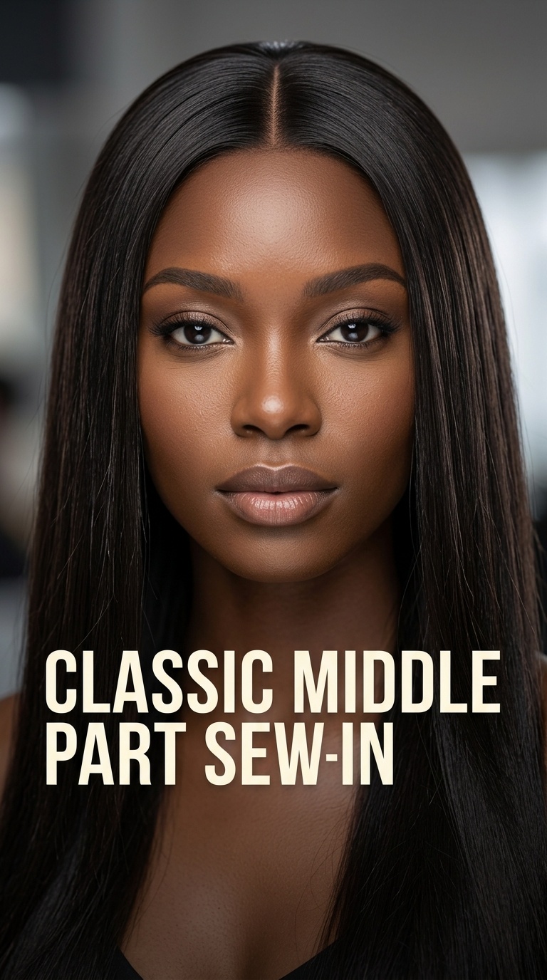 Classic Middle Part Sew-In