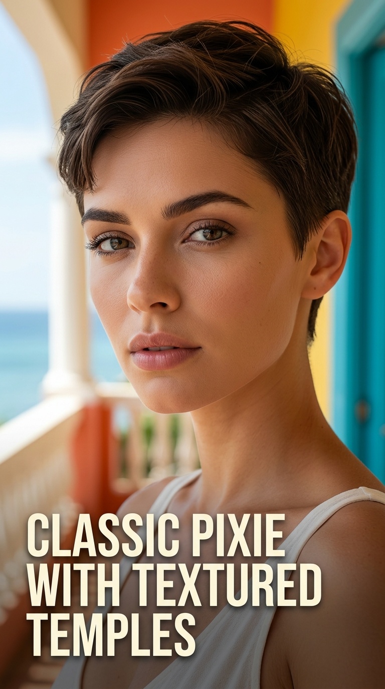 Classic Pixie with Textured Temples