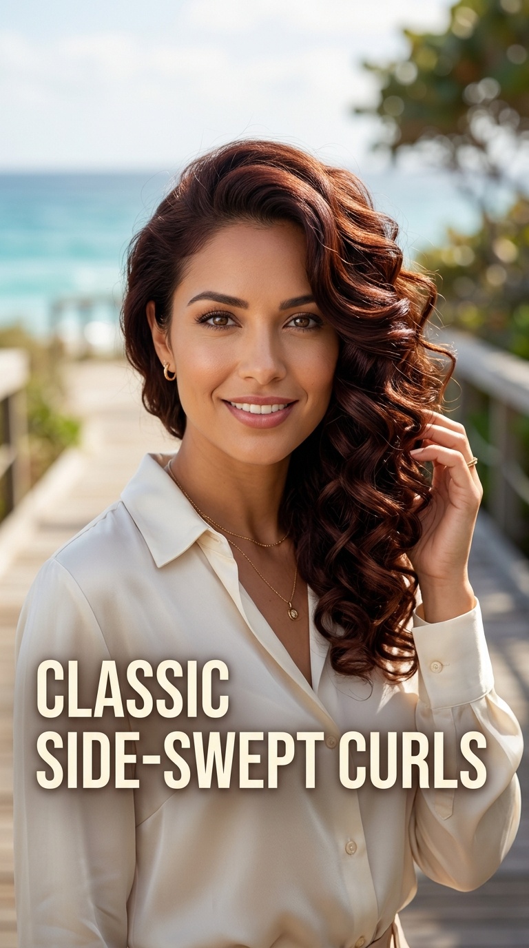 Classic Side-Swept Curls