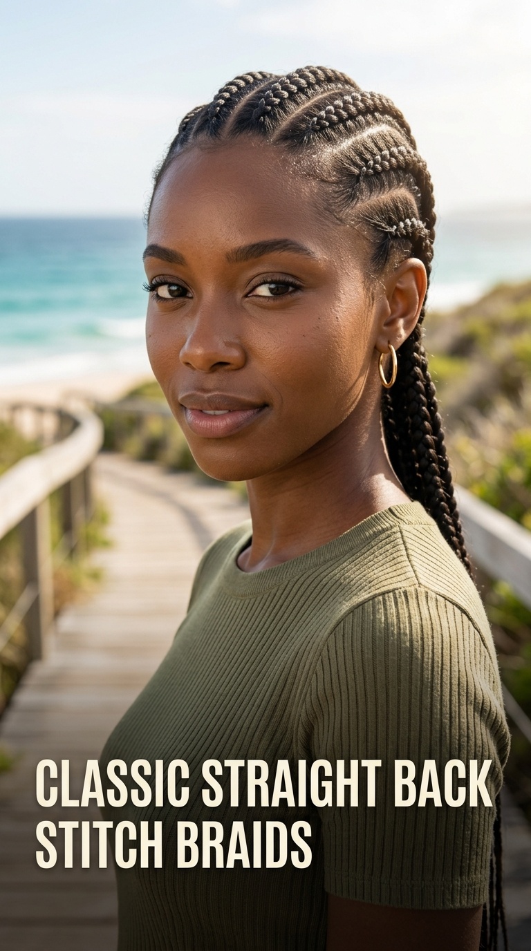 Classic Straight Back Stitch Braids