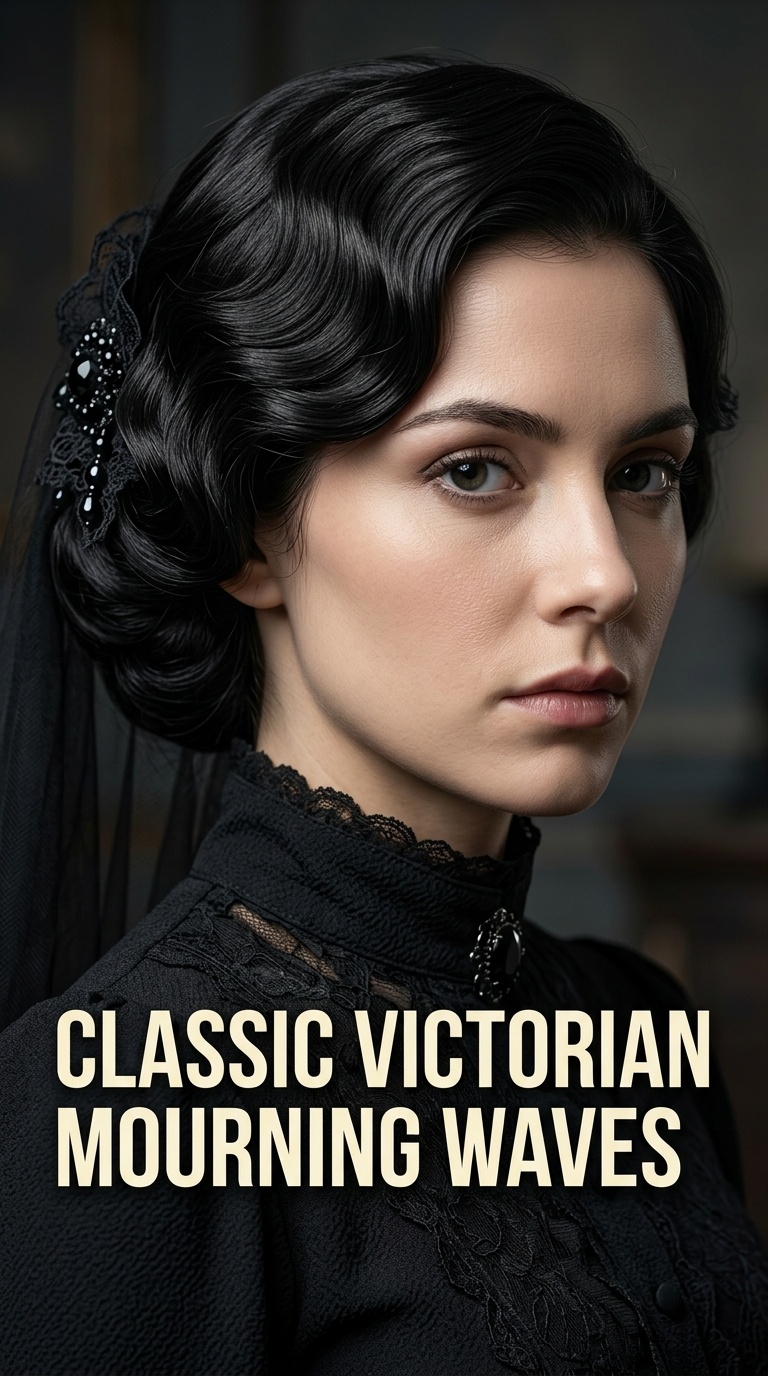 Classic Victorian Mourning Waves